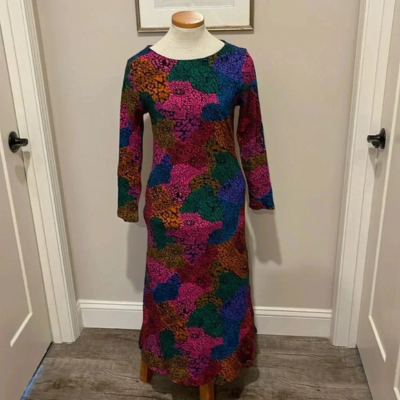 NWT!! FARM Rio - Rainbow Mix Jersey Dress - Size Large - Multicolor - Picture 2 of 8